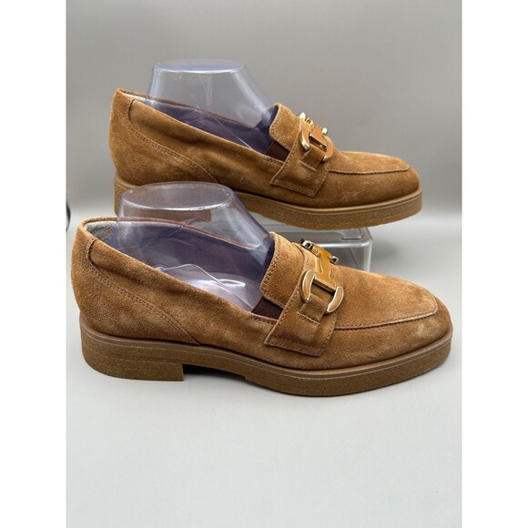 Ron White Hoda Women's Suede, Loafers HorseBit Buckle Cognac Size 40 (9) - Picture 3 of 12